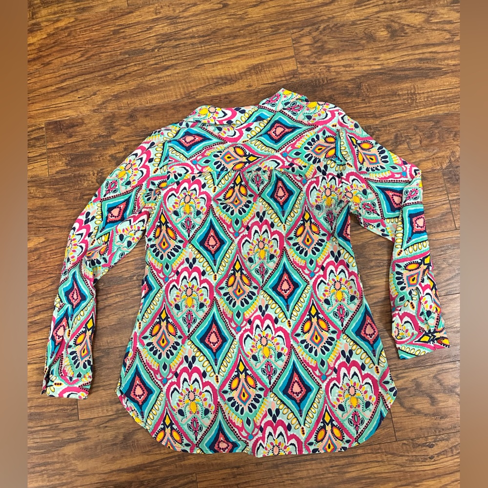 FREE with purchase Lilly Pulitzer Boston Crown Jewels Silk Top - Picture 2 of 7